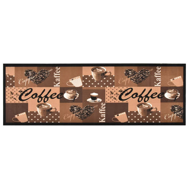 Küchenteppich Waschbar Kaffee Braun 60x300 cm